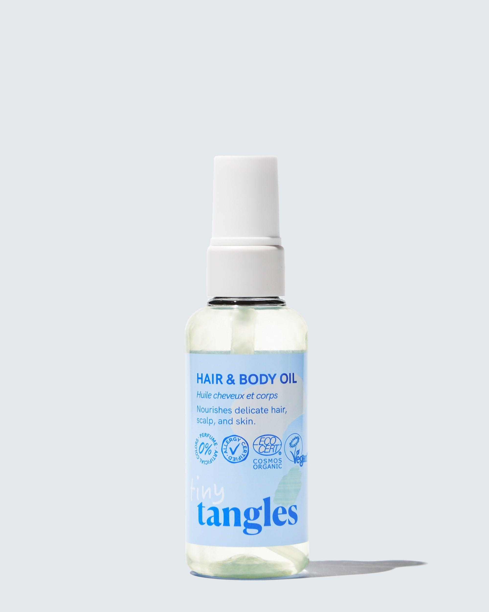 Flaske med Tiny Tangles Hair and Body Oil fra Hairlust